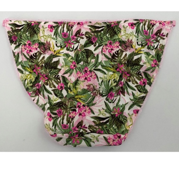 Victorias Secret Nwt Cotton Blend Stretch Palm Charm String Bikini Panty Sexy - Picture 2 of 5